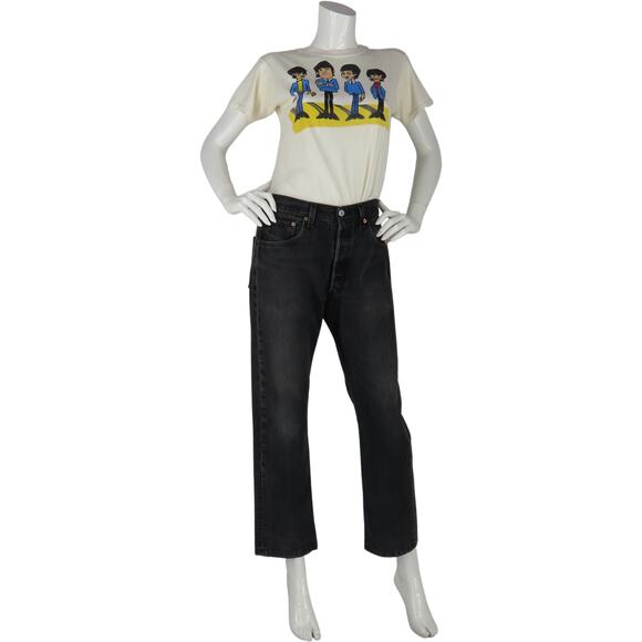 90s Vintage Levi's 501 Black Denim Jeans Made in USA W30 - Picture 2 of 11